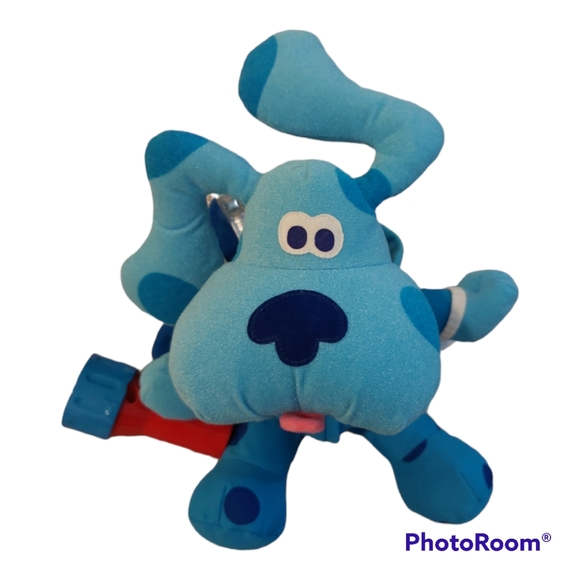 Vintage 90s Y2K Blue's Clue Dog Bedtime Sleepover Sleeping Bag Flashlight Plush - Picture 4 of 7